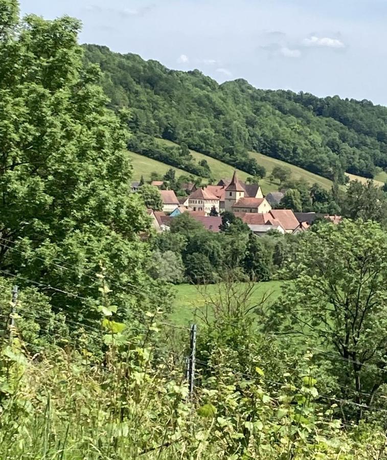 Rose Cottage im romantischen Taubertal Adelshofen  Exterior foto